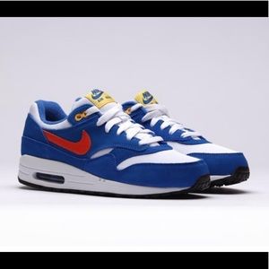 Nike Air Max 1Gs - Blue and Orange Sz 6.5 Women’s
